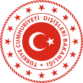 Escutcheon used by the Ministry of Foreign Affairs and the diplomatic missions of Turkey.