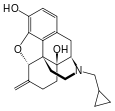 Chemical structure of Nalmefene.