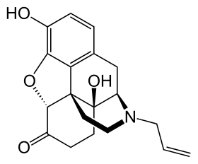 Chemical structure of Naloxone.