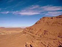 Landschaft zwischen El-Kelâa und Ouarzazate.