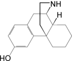 Chemical structure of Norlevorphanol.