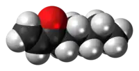 Space-filling model of the oct-1-en-3-one molecule