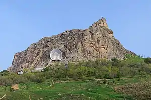 View of the mountain from the city of Osh.