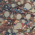 Paper marbling from a book bound in England around 1830 (detail)