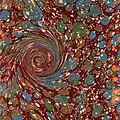 Marbled endpaper from a book bound in France around 1880 (detail)