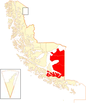 Location in the Magallanes Region