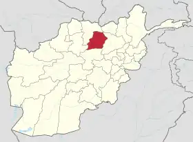 Map of Afghanistan with Samangan highlighted