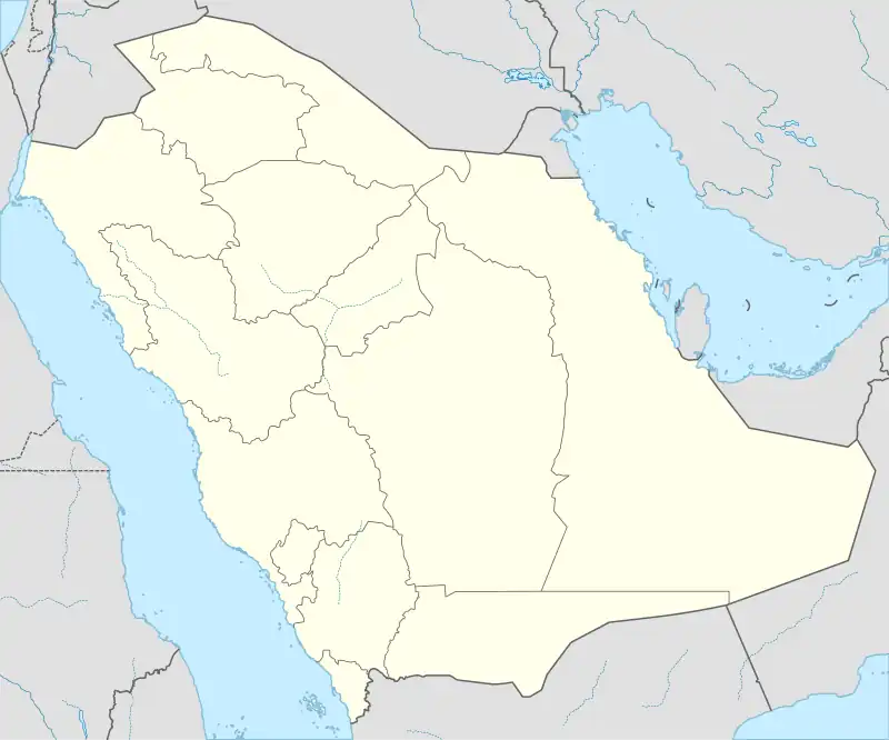 TUU على خريطة المملكة العربية السعودية