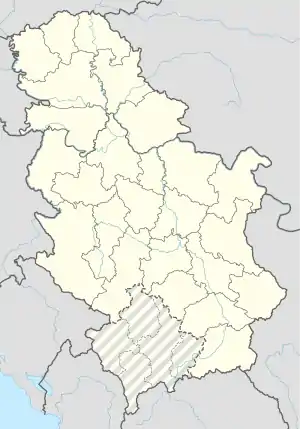 معركة قوصوه الثانية is located in Serbia