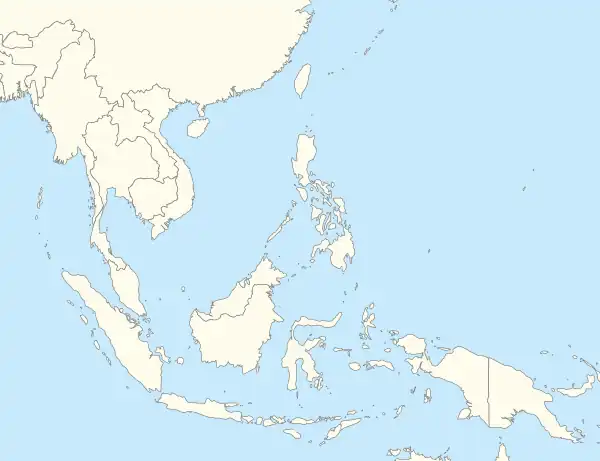 تسونامي ياياما الكبير في 1771 على خريطة Southeast Asia