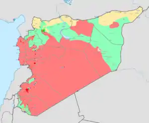 خريطة الحرب الأهلية السورية اعتبارًا من نوفمبر 2013