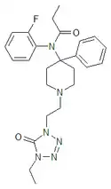 Chemical structure of Trefentanil.