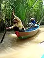 قارب في فيتنام في دلتا الميكونج (Mekong delta)