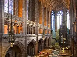 The Lady Chapel of Liverpool Cathedral, designed by Giles Gilbert Scott overseen by G F Bodley