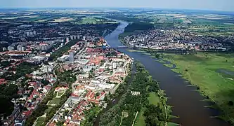 Vista de Frankfurt y Słubice