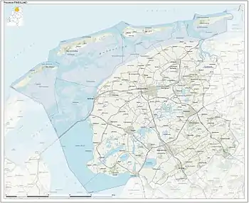 Provincie Friesland, gemeenten per 2018.