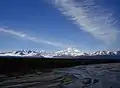 Vista del cordal d'Alaska dende'l Parque nacional Denali