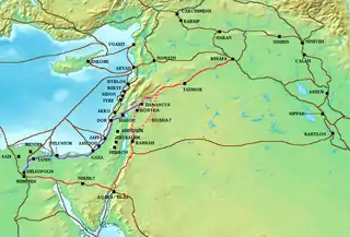 Antigües rutes llevantines, c. 1300 e.C.