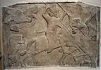 Relieve asiriu de Nimrud (728 e.C.).