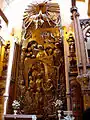 Retablu de bronce de la basílica de Notre-Dame de Montreal, de Charles Daudelin (1978-1982).