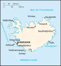 Mapa d'Islandia