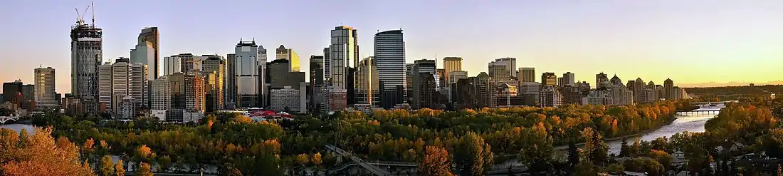 Panorama del centru de Calgary en 2010.