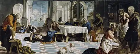 El Lavatorio, de Tintoretto, ca. 1548.