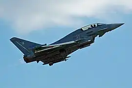 Eurofighter Typhoon alemán. Vista derecha.