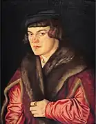 Autorretratu de Hans Baldung, 1526.