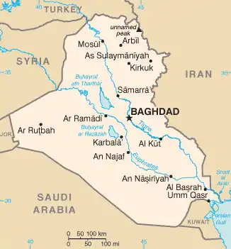 Mapa d'Iraq