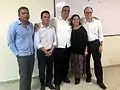 Na Universidade de Cartagena de Indias, Colombia: Adolfo Carbal (Colombia), Andrés Escobar (Colombia), Pérez Capdevila (Cuba), adriela Fernández (EUA) e Thomas Hertel (EUA)