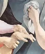 Detalle de Il Tresporto, de Pontormo, ca. 1525-1528.