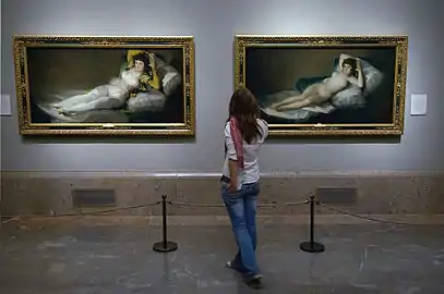 Mayar vistida y Mayar desnuda nel Muséu del Prado son oleos de Francisco de Goya y Lucientes.