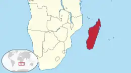 Los lémures son endémicos de Madagascar (en colloráu)