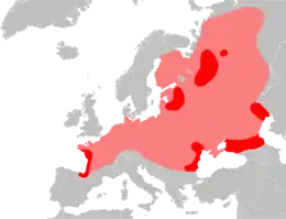 Distribución del visón europeo