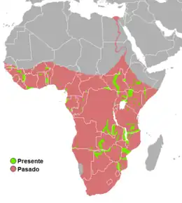 Mapa distribución actual y pasada.