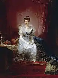 María Luisa d'Austria como duquesa de Parma en 1839 por Giovan Battista Borghesi.