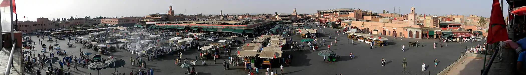 Panorámica de la Plaza Yemaa el Fna.