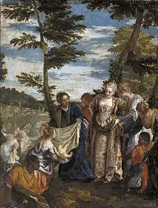 Moisés salváu de les agües, h. 1580, Muséu del Prado.