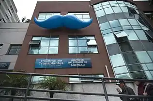 Hospital públicu de Brasil con bigote alegóricu.