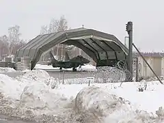 Hangar militar en Polonia