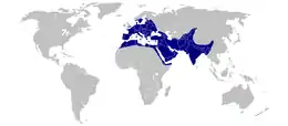 Distribución del colirrojo carbonizu