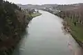 Dende'l viaductu de la autopista del Cantábricu con Lloviu al fondu.