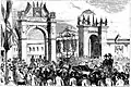 Arcu de trunfu temporal construyíu en Bucarest pa celebrar la victoria rumana na guerra ruso-turca (1877-78).