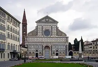 Fachada de Santa María Novella, Leon Battista Alberti, Florencia, 1458-1470.