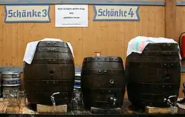 Barril de cerveza na Oktoberfest de Múnich.