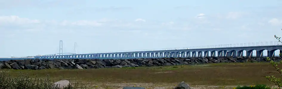 Ponte vista dende Fionia.