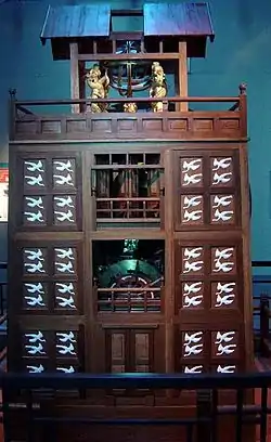 Maqueta de la torre del reló de Su Song (Kaifeng, China, sieglu XI).