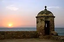 Garita nel Castiellu San Felipe de Barajas (Cartagena de Indias).