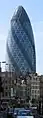 30 St Mary Axe, Londres, de Norman Foster (2003, 180 m).